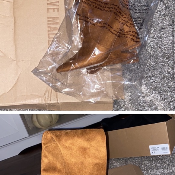 STEVE MADDEN HUNTLEY COGNAC KNEE HIGH BOOTS - Picture 4 of 6